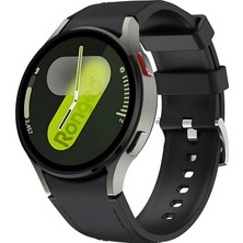 Vento Store Rongep Samsung ile Uyumlu Deri Görünümlü Hibrit 20MM Silikon Kordon Galaxy Watch 7/6/5/4 Serisi Için