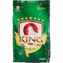 King Balıklı Yetişkin Kedi Maması , Balık ,1,5 kg