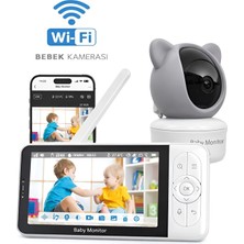 Deanb Monitörlü Tuya WiFi Kablosuz IP Kamera Bebek Kamerası 1080p Gece Görüşlü İNTERKOM Sesli Görüntülü
