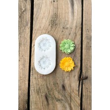 Vento Store Rufus Concept Lotus Çiçeği Ikili Mum Kalıbı (Silikon)