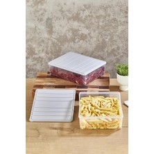 Vento Store Nora 2'li 4 Lt. Saklama Kabı Açık Gri