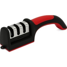 3 Aşamalı Bıçak Bileme Aparatı – Ergonomik Kaymaz Saplı, Paslanmaz Çelik Slotlu, Mutfak Bıçakları Iç
