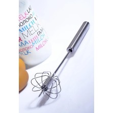 Rotanev Paslanmaz Çelik Basmalı Otomatik Çırpıcı 38 cm