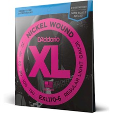 Vento Store D'addario EXL170-6 Bas Gitar Tel Seti, 6 Telli, Xl, 32-130, Long Sca