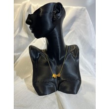 Fil ve Kalp Desen Çelik Kolye