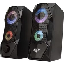 Aula N-301 10W Masaüstü Rgb Pc 1+1 Speaker Hoparlör