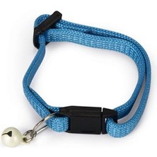 Yavru Kedi Boyun Tasması, Zilli, Mavi, 15-22CM
