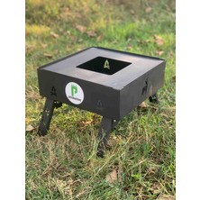 Pratikoutdoor Katlanır Ayaklı Ateş Çukuru & Şömine Kare
