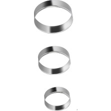 Promosyonca Çok Amaçlı Kurabiye Kalıpları, 5 Farklı Şekil, 3'lü Set (Yuvarlak Şekilli)