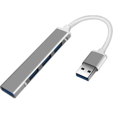 Vento Store Daytona A-809 Macbook Uyumlu USB To 4 USB 3.0 Adaptör Çevirici, Gri