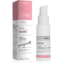 SKIN401 SPF50+ Pink Tone Up Sunscreen Pembe Ton Eşitleyici Güneş Kremi 50 ml