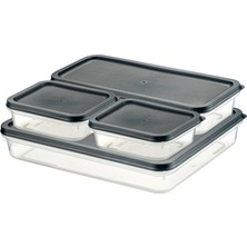 4 Adet Buzdolabı ve Derin Dondurucu Saklama Kabı Seti, , Dolap Düzenleyici ve Buz Dolabı Organizeri,