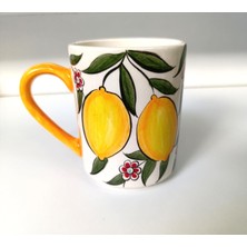 Seramik Kupa Limon Desenli