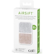 Catit Airsift Çift Etkili Hava Temizleme Pedi, 2'li Paket - Çöp Kutusu Kokularını Körfezde Tutmak Iç