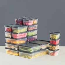 Vento Store 2012 24'lü Buzluk Buzdolabı Düzenleyici Derin Dondurucuya Uygun Bakliyat Saklama Kabı Seti -Antrasit