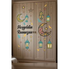 Kt Grup Hoşgeldin Ramazan Mat Görünümlü Sticker Seti Ramazan Kandilleri Hilal ve Yıldız Figürlü
