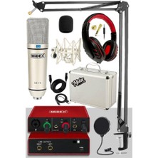 Special Paket-1 Stüdyo Ekipmanları Ses Kartı Cx1 Mikrofon Kulaklık Stand