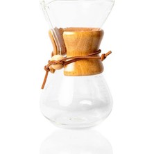 Cam Dripper Kahve Ekipmanı, 600 Ml, 2 Cup (Chemex Modeli) Standart