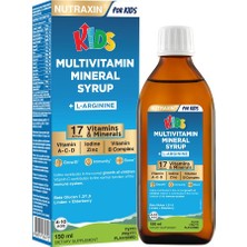 Vento Store Kids Multivitamin Mineral Şurup 150 ml – 17 Vitamin ve Mineral, L-Arjinin, Kara Mürver, Beta Glukan,