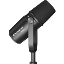 Relacart Pm2 Black | Kardioid Dinamik Podcast Mikrofonu | Usb-C & Xlr (Pc | Mac | Ios | Android Uyum
