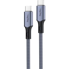 100W 5A E-Mark Çipli Pd Type-C To Type-C Hızlı Şarj ve Data Kablosu 1.2 Metre