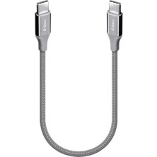 Vento Store Alumicable Usb-C - Usb-C 30CM 65W Pd/qc Hızlı Şarj/data Kablosu Uzay Grisi Uzay Grisi 2DK50UG