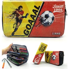 Limmy Kalem Sarı-Kırmızı Taraftar Organizer Kalemkutu Vegan Üç Bölmeli Kalemlik