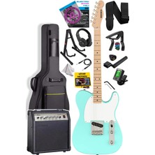 TLX-50GR-30AMP Tele Kasa Maple Klavye 2 Single-Coil 30W Amfili Elektro Gitar