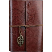 Nectaroy Yapraklı Not Defteri, Klasik Pu Kapak, Seyahat Defteri, Travel Journal, Günlük, Seyahat Gün