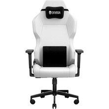 Exvega Andromeda 2025 Masajlı Oyuncu Koltuğu Dokuma Kumaş (Beyaz)