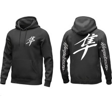 Suzuki Hayabusa Baskılı Siyah Sweatshirt