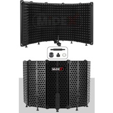 Vento Store Pf-43 Mikrofon Ses Yalıtım Izolasyon Paneli 5 Bölümlü Ayaklı (69X26 Cm)