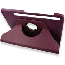 Magicool Samsung Galaxy X800 Tab S8 Plus 12.4 Kılıf 360 Tablet Deri Kılıf - Mürdüm