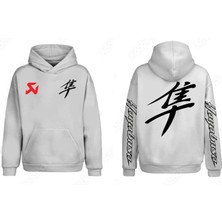 Suzuki Hayabusa  Baskılı Beyaz Sweatshirt