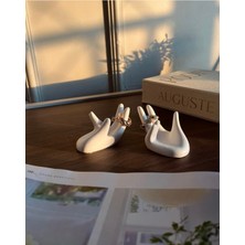 Elmessa 2li Dekoratif Çok Amaçlı Takı Tabağı,yüzük Standı VERNIKLI(8X5CM)