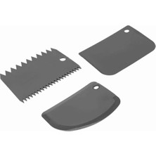 3’lü Hamur Pasta Kesici Kazıyıcı Dilimleyici Şekillendirici Plastik Aparat (Asortili)