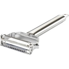 Sebze Soyucu Julienne Soyucu Sebze Soyucu Çift Bıçaklı Paslanmaz Çelik Kesici Temizleme Fırçalı Dili