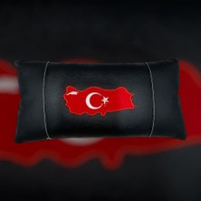 Loacandleco Boyun Yastığı Deri Türk Bayrağı Dikişli