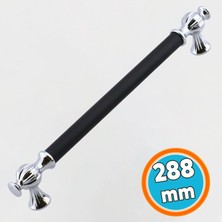 Nzb Mutfak Çekmece Mobilya Metal Dolabı Dolap Kapak Kulpu Kulpları Kulbu 288 mm 288 mm Krom Siyah