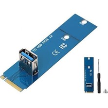 Alfais 4444 Ngff M2 SSD To USB 3.0 Pci-E 1x 16X Çevirici Dönüştürücü Riser Kart Adaptörü