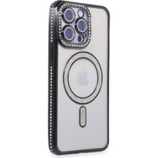 Magicool Iphone 15 Pro Max Kılıf Joke Simli Magneticsafe Kılıf - Siyah