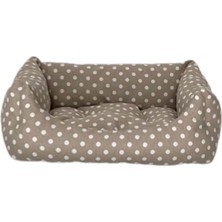Vento Store Uniform Bej Puantiyeli Kedi ve Köpek Yatağı S 40X50CM