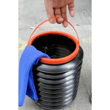  çok amaçlı katlanabilir araç ıçi kova 4 litre portatif kamp piknik çöp kovası