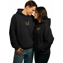 Muhtar Store Kedi Temalı Çift Hoodie – Tekir Kedi – Sevgililer Günü Özel Tasarım – Siyah Kapüşonlu Sweatshirt Seti