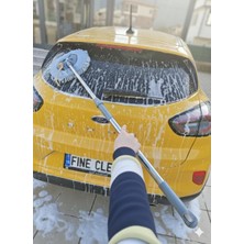 Fine Clean Gri Teleskopik Oto Temizlik Mopu | Mikrofiber Başlıklı, Çizmez Yüzey, Araba Fırçası ( Yedeksiz )