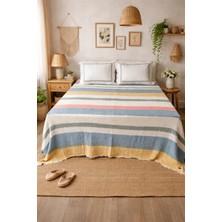 La Lune Home Aden Muslin Yatak Örtüsü Seti %100 Pamuk Battal Boy Organik Kumaş