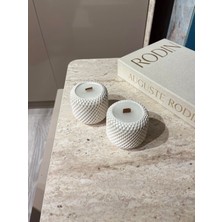 Elmessa 2li Örgü Hasır Desenli Dekor