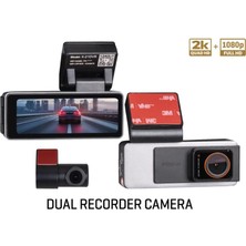 For-x X-21DVR Araç Kayıt Kamerası 2k+1k G Sensör Park Kiti Hareket Ayırımı 2 Kameralı Bağımsız Kayıt 512GB Sd Kart Destekli