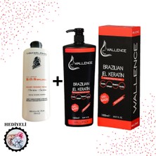 Wallence Yıpranmış Saçları Için Onarıcı Brazilian Jel Bakım Keratin Dumansız & S.o.s. Saç Bakım Balsam 300ML 2'li Set