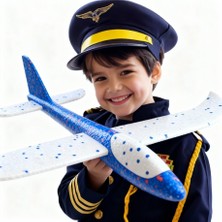 KanatGo Çocuk Pilot Kostümü Hediye Seti – Pilot Elbisesi + Köpük Uçak Oyuncak